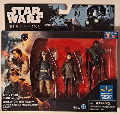 Star Wars Rogue One Paquete de 3 Figura Sargento Jyn Erso Capitán Cassian Andor K-2SO Foto 1 de 2
