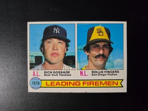 LEADING FIREMEN 1979 TOPPS BASEBALL CARD #8 RICH GOSSAGE ROLLIE FINGERS - Picture 1 of 2
