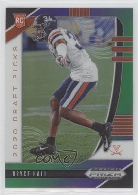 2020 Panini Prizm Draft Picks Rookies Purple & Green /199 Bryce Hall Rookie RC - Image 1 of 2