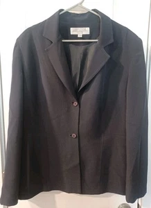 Larry Levine Anzüge Damen Größe 16 Blau Blazer Seide Gefüttert Old Money Preppy Büro - Bild 1 von 8