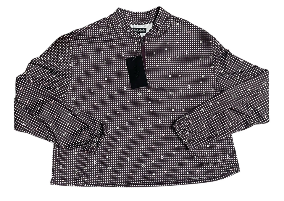 Bad Birdie UV long sleeve golf shirt Throwing Darts Women's Large 1/4 Zip