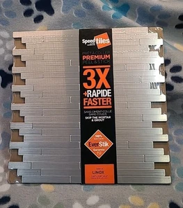 Inoxia Speed Tiles Brushed Stainless Steel Peel and Stick Linox ID811-2 - Picture 1 of 3