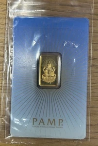PAMP 5 gram Lakshmi .999 Limited Series Gold Bar - Picture 1 of 3