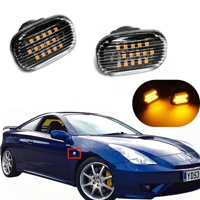Luces repetidoras LED indicadoras laterales transparentes para Toyota Celica Corolla MR2 Supra RX Foto 1 de 4
