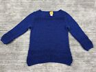 Ruby Rd Sweater Womens Small Blue Long Sleeve Open Knit Casual