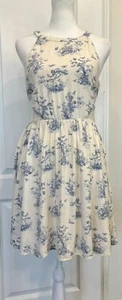 DISNEY CINDERELLA Girl’s Sleeveless Dress Zip Back Lined Lace Side Cottagecore M - Picture 1 of 15