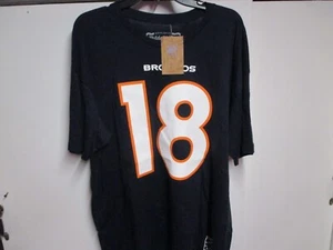 DENVER BRONCOS (PEYTON MANNING #18) MITCHELL & NESS THROWBACK T SHIRT (XL) NWT  - Picture 1 of 5
