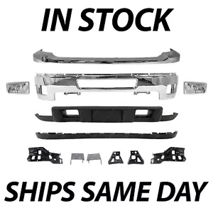 Chrome - Bumper Bracket Kit for 2011-2014 Chevy Silverado 2500HD 3500HD With Fog - Picture 1 of 23