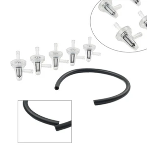 1/4" Inline Motorcycle Fuel Filter 90 Degree Angle 6mm 7mm Fuel Line - Picture 1 of 10