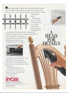 Lijadora de detalles Ryobi 1993 "A Head For Details" anuncio impreso vintage - Imagen 1 de 1