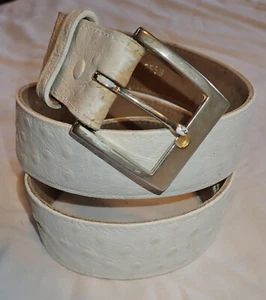 Justin Genuine Ostrich Leather Vintage Western Belt Size 34 Made in USA - Picture 1 of 9