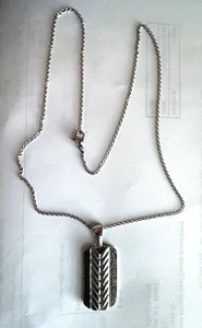 "Collana e Ciondolo Stile Rolo Argento Sterling 925 20" - Foto 1 di 6