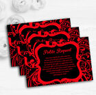 Black & Red Swirl Deco Personalised Wedding Gift Cash Request Money Poem Cards