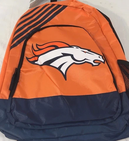 NFL 2023 NEW NWT LICENSED Denver Broncos Backpack School Bag Book Laptop 18x13x6 Cover
