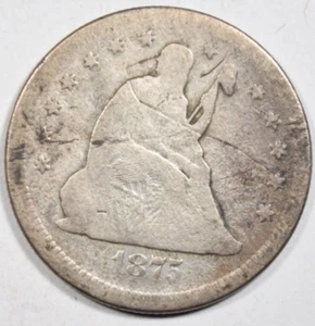 1875-S SEATED LIBERTY QUARTER ~ VG DETAILS ~ PRICED RIGHT! - Picture 1 of 2