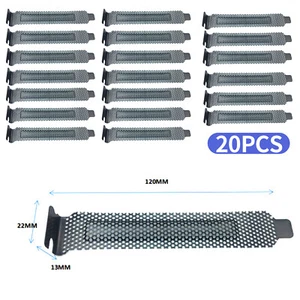 20Pcs Hard Steel Blank PC Case PCI Expansion Slot Back Plate Cover Dust Filter - Afbeelding 1 van 9