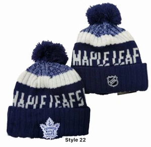 New Era Toronto Maple Leafs Beanie, White, Blue, NHL, OSFM - Picture 1 of 4