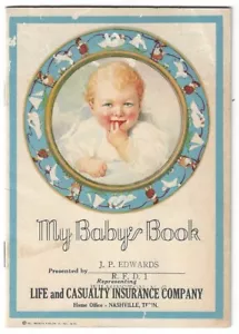 1930 Life & Casualty Insurance Co. "My Baby Book" Promo Brown & Bigelow ZZ - Bild 1 von 7