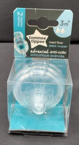 Pezones Tommee Tippee - Anticólicos - Flujo Medio - 3m+ - Paquete de 2 piezas - NUEVO - Imagen 1 de 3