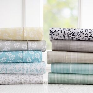 Kaycie Gray Fashion Collection Ultra Soft Premium 4 Piece Printed Bed Sheet Set