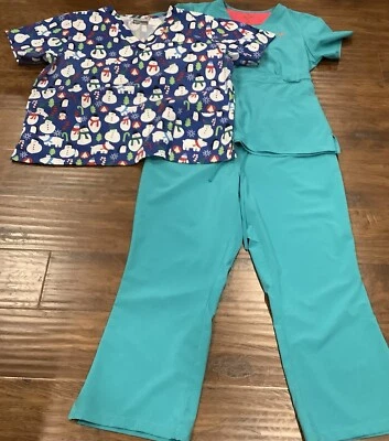 Набор скрабов Couture Gold XL и праздничный скраб-топ XL для снеговиков пингвинов полярных медведей - Изображение 1 из 4