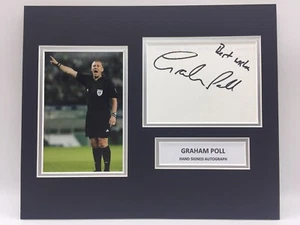 RARE Graham Poll Football Referee Signed Photo Display + COA AUTOGRAPH - Bild 1 von 3