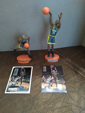 2 REGGIE MILLER ACTION FIGURES Indiana Pacers Mattel NBA Super Stars 98/99 99/00 Cover