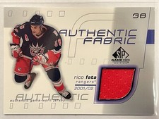 2001-02 SP Game Used Edition Rico Fata Authentic Fabric Jersey #AF-RF Hockey