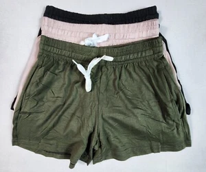 3 Pack Real Essentials Lounge Soft Comfy Shorts with Drawstring Girls Size XS - Picture 1 of 12