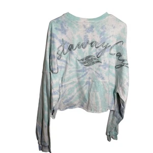 Camiseta deportiva para mujer Disney Cruise Line Castaway Cay Spirit XXL tie-dye recortada - Imagen 1 de 11