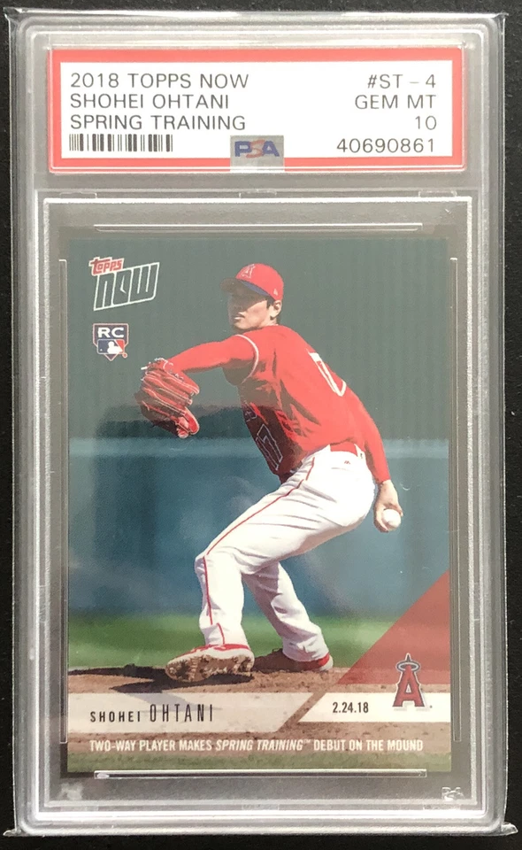 2018 Topps Now Spring Training #ST-4 Shohei Ohtani Rookie RC PSA 10 LA Angels - Image 1 of 1