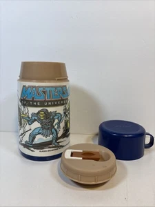 1983 Masters Of The Universe He-Man Skeletor Aladdin Industries THERMOS Top/Cup - Bild 1 von 8