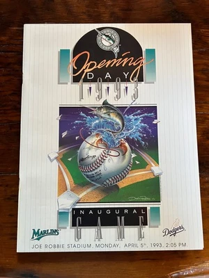 Vintage Florida Marlins 1993 All Original Opening Day Magazine - “MINT” Rare - Image 1 of 4