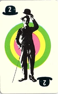 Tarjeta coleccionable educativa Charlie Chaplin 1972 #2 sombrero - Imagen 1 de 2