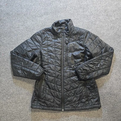 LL Bean Jacket Womens Size Medium Black Primaloft Packaway Quilted Travel Casual - Image 1 of 4