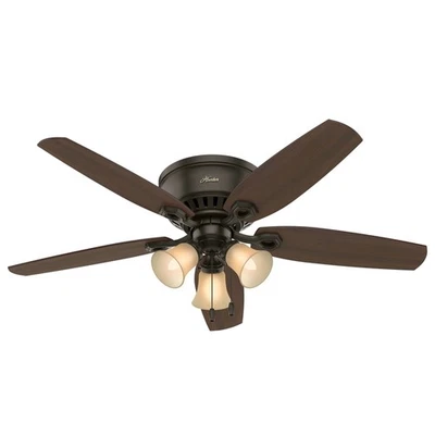 Hunter Fans - Builder 52 Inch Low Profile Ceiling Fan with LED Light Kit and - Image 1 of 4