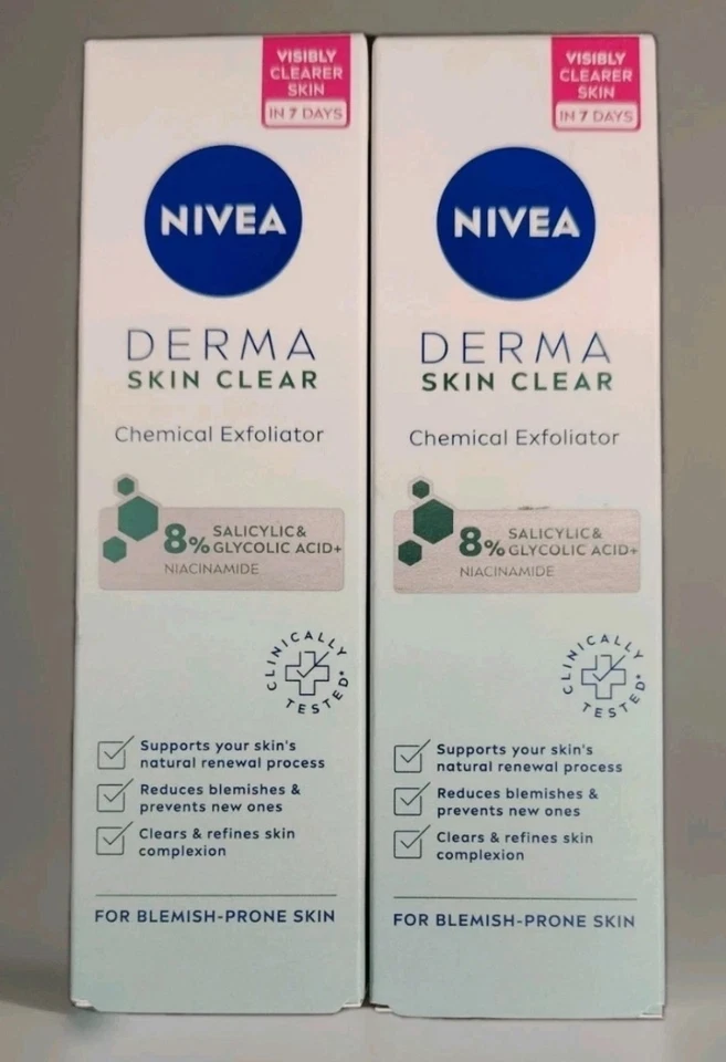 2x Derma Skin Clear Chemical Exfoliator 40ml in Each Tube Liquid Exfoliator ##12 - Image 1 of 1