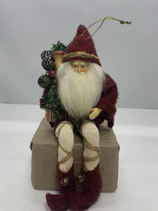 Papá Noel Bosque Arte Popular Tela Muñeca Adorno Navidad País Núcleo De Colección - Imagen 1 de 8