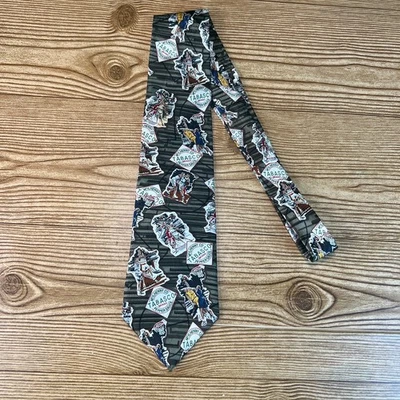 Corbata de seda vintage de los años 90 NBA baloncesto tabasco salsa caliente para hombre EE. UU. Foto 1 de 4