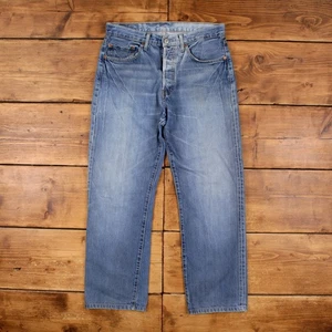 Vintage Levis 501 Jeans 32 x 30 USA Made 90s Stonewash Straight Blue Red Tab - Bild 1 von 9