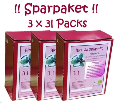 BIO-Aroniasaft 3 x 3 Liter Box, Sparpaket, 100% Direktsaft, Neue Ernte 2025 - Bild 1 von 4