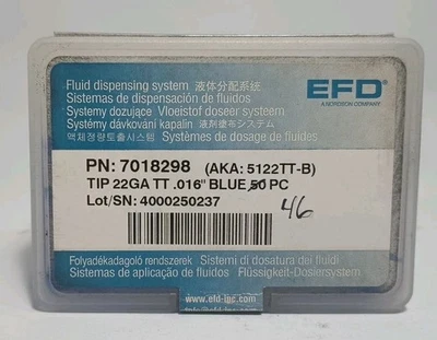 Punta dispensadora de fluidos Nordson 7018298 - 22GA TT .016 azul paquete de 46 Foto 1 de 2