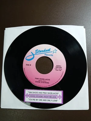 DODIE STEVENS Pink Shoelaces / RICKY NELSON You're My One & Only Love 45 Record - Image 1 of 2