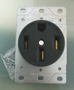 (10 pc) Range Stove Oven Outlet Receptacle 50A 125/250V Black 4 Wire Flush Mount - Bild 1 von 2