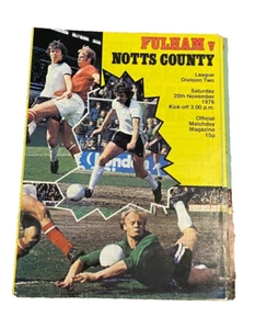 FULHAM V NOTTS COUNTY - DIVISION TWO - 20/11/1976 - GEORGE BEST PLAYED - Picture 1 of 1