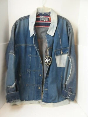 NOVA Jaqueta Caminhoneiro Mecca DNM Jeans Pesado Azul Urbano Patchwork - Tamanho 3XL - Imagem 1 de 4