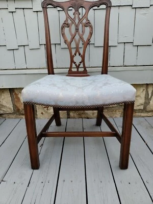 Сиденье седло боковое кресло в стиле чиппендейл из очень тонкого красного дерева - Изображение 1 из 4