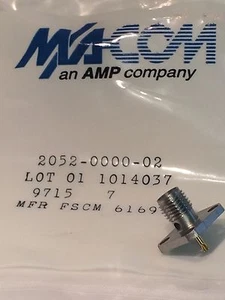 PACK OF 10 QUALITY MACOM 4 HOLE PANEL MOUNT SOLDER BUCKET 18GHz SMA FEMALE AD1D1 - Picture 1 of 3