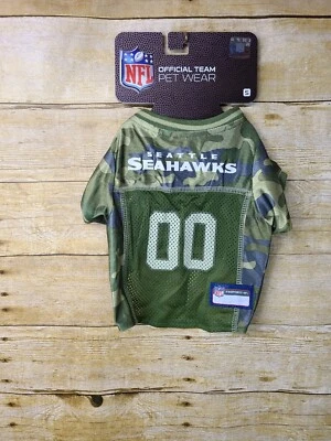 Seattle Seahawks Pet Camo Jersey Dog Sz Small New  - Image 1 of 4