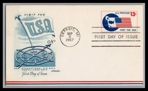 US FDC # UXC8 13c Travel Service Artmaster 1967, 9p1276 - Picture 1 of 1
